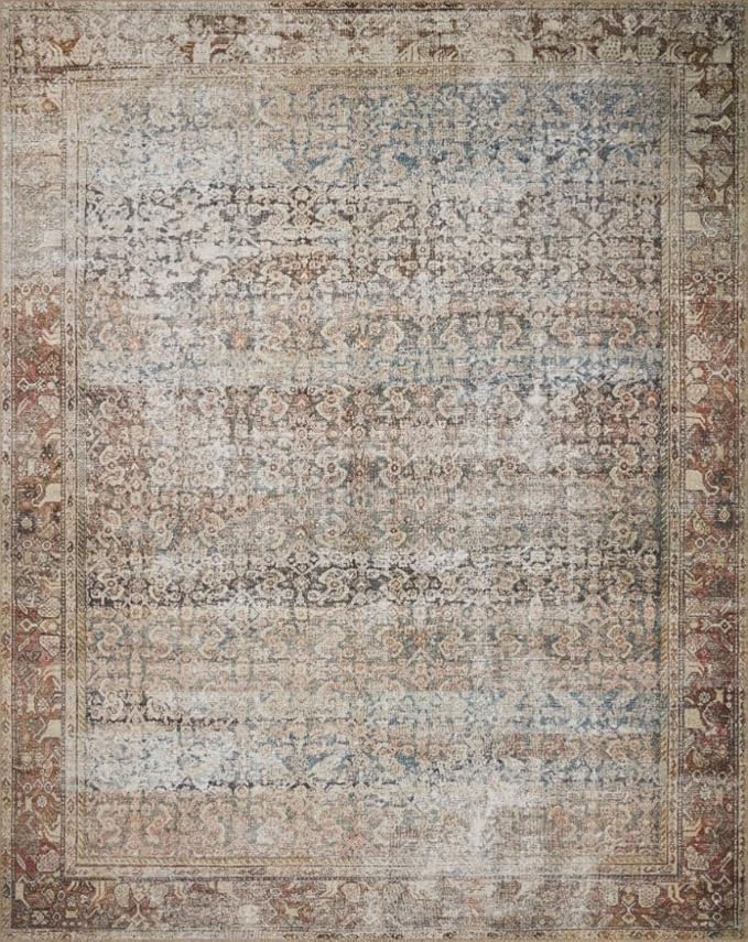 Loloi Amber Lewis Georgie Collection GER-09 Multi/Spice 18" x 18", .19" Pile Height, Sample Rug