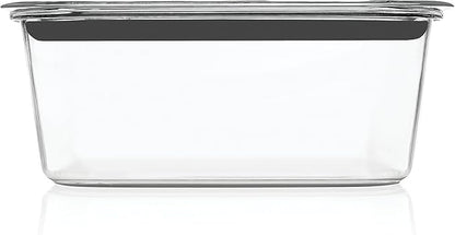 Rubbermaid Brilliance Food Storage Container, Large, 9.6 Cup | Clear | Pack of 2