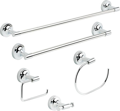 Franklin Brass Voisin (1-Pack) Toilet Paper Holder Polished Chrome Tissue Roll Holder for Bathroom Organization and Storage European Single Post Toilet Tissue Holder Wall Bathroom Accessories VOI50-PC