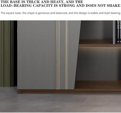 Modern Executive Desk, 133.9 inch L Shaped Desk with Storage, L Shape Corner Desk Drawers and Lockable Storage No Installation Required, Without Desk or Computer Chair (Filing Cabinet)