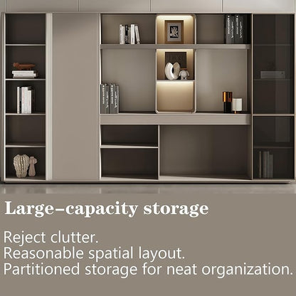 L Shaped Executive Desk, 78.7 inch Large Executive Computer Desk Set Drawers and Lockable, Power Socket and USB Port Storage, Without Desk or Computer Chair (Filing Cabinet)