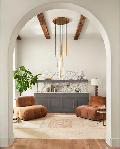 Livabliss x Becki Owens Solana Medallion Area Rug , 7'10" x 10', Peach