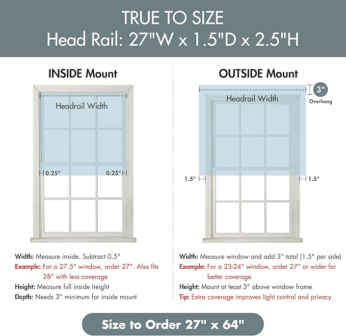 Madison Park Galen Cordless Roman Shade, 27"W x 64"H, Sheen Blue – Room Darkening, Thermal Insulated, Energy Efficient Window Blind with Subtle Sheen Basketweave Fabric for Privacy