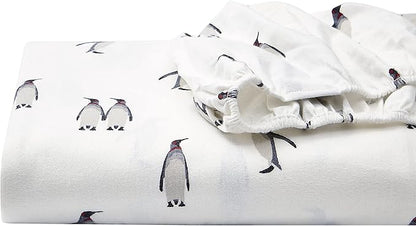 Eddie Bauer - Queen Sheets, Cotton Flannel Bedding Set, Brushed For Extra Softness, Cozy Home Decor (Rookeries, Queen)
