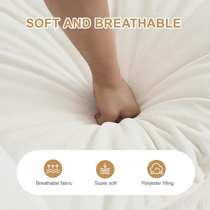 Modular Sectional Sofa, 111.5 Inch L-Shaped Cloud Sofa with Deep Seat Chenille Sofa with Cushions, Three-Self Sectional Sofa for Living Room Apartment,White