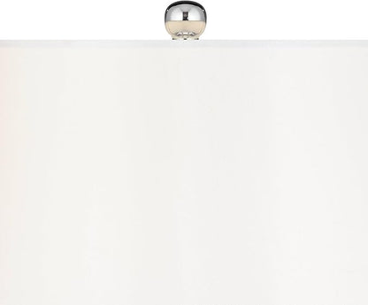 Possini Euro Design Pablo Modern Style Table Lamp with USB Charging Port 27" Tall Multi Blue Art Glass White Drum Shade for Living Room Bedroom House Bedside Nightstand Home Office (Color May Vary)