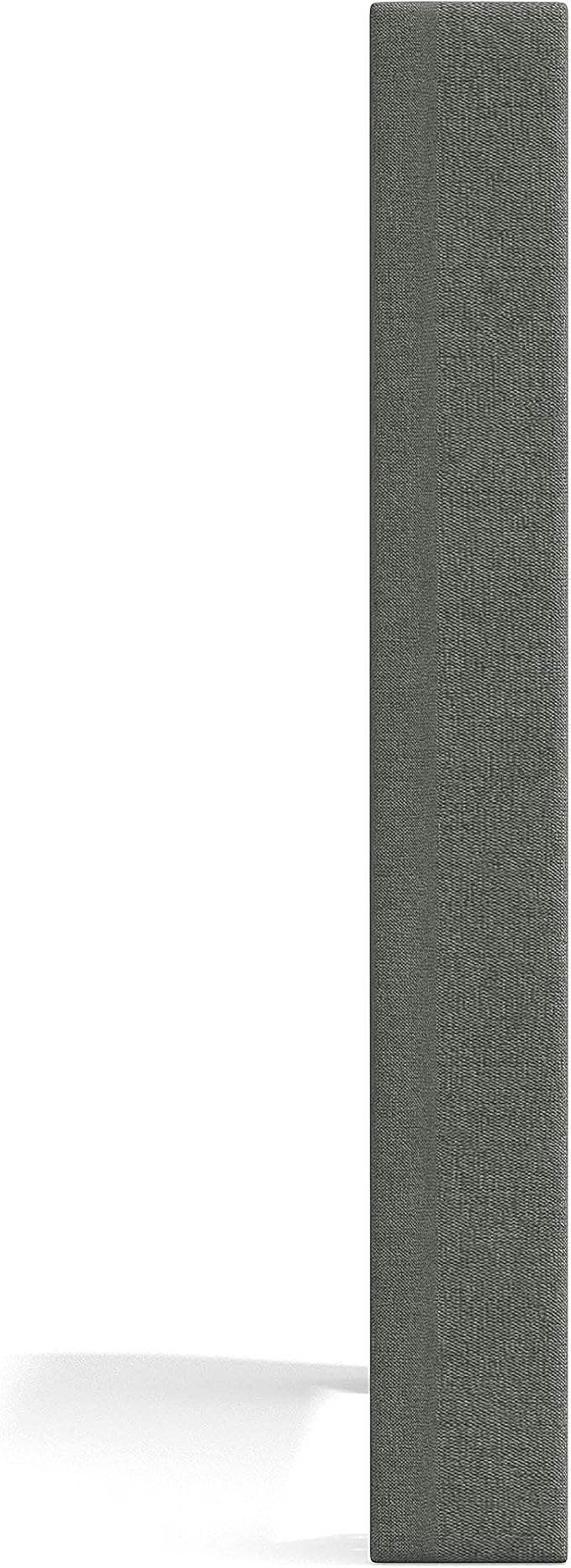 Glenwillow Home Huppe Button Tufted MCM Wingback Upholstered Headboard, Stone, Full/Queen