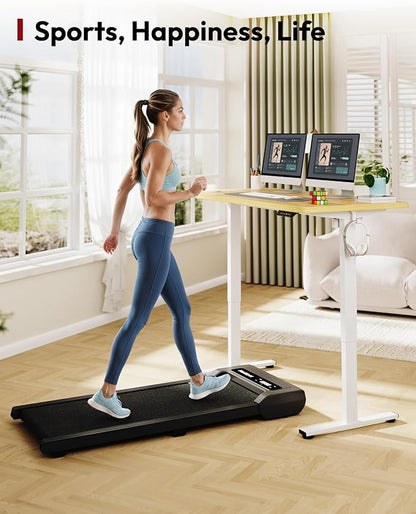 SANODESK Electric Standing Desk 55 x 28 Inches Whole-Piece Desktop Height Adjustable Stand Up Desk w/6-Button Controller Ergonomic Computer Desk for Home Office, White Frame + Natural Tabletop