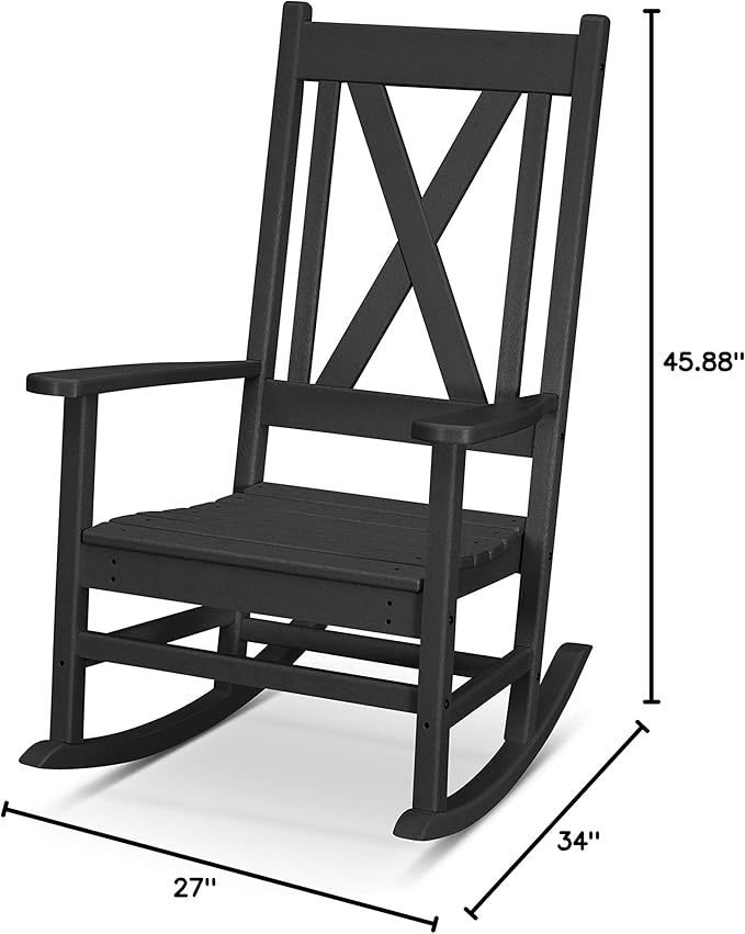 POLYWOOD® Braxton Rocker, Black