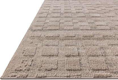 Loloi Amber Lewis Monty Collection MOT-06 Pebble/Beige 2'-7" x 10'-0", .50" Pile Height, Runner Rug