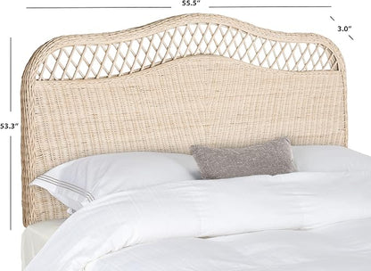 Safavieh Home Collection Sephina White Washed Rattan Headboard (Queen)