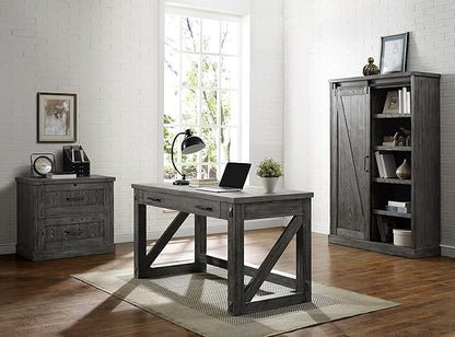 Martin Furniture Avondale Writing Desk Writing Table Wood Office Desk Gray (IMAE384G)