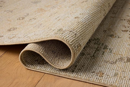 Loloi Magnolia Home by Joanna Gaines Pace Collection PAC-05 Apricot/Multi 9'-6" x 9'-6" Round Area Rug