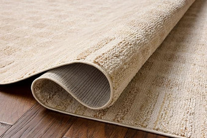 Loloi Chris Loves Julia Calvin Collection CLV-03 Bone/Natural 11'-6" x 15'-7" Area Rug Checkered Neutral Soft Living Room Bedroom Carpet