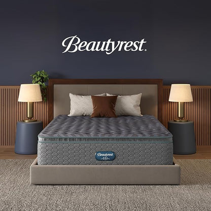 Beautyrest Days End Plush Pillow Top 14.75" Mattress - King - Cooling Tech, Supportive Durable Pocketed Coils, Pressure Relief, Motion Separation; 100 Night Sleep Trial and 10 Year Warranty