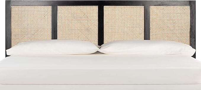 SAFAVIEH Home Collection Vienna Black Cane King Headboard Platform