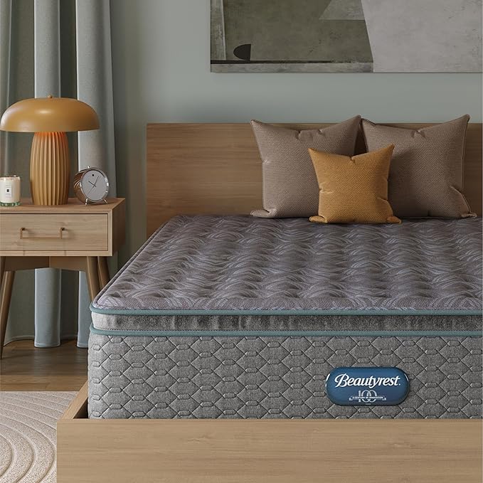 Beautyrest Prime Dream Medium Pillow Top 14.25" Mattress - Cal King - Durable Pocketed Coil, Support, Pressure Relief, Cooling, Motion Separation; 100 Night Sleep Trial and 10 Year Warranty