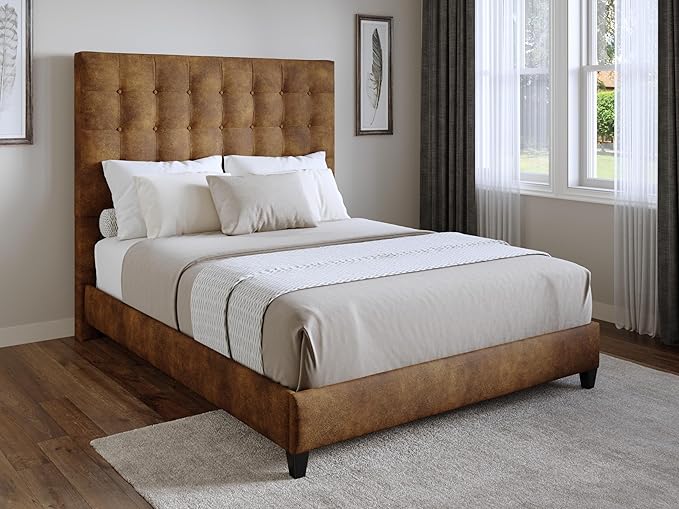 Bomber Jacket Brown Sutton Queen Headboard