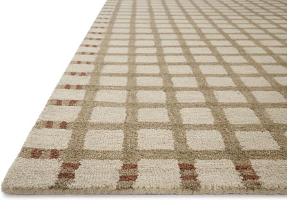 Loloi Magnolia Home by Joanna Gaines Waylon Collection WAY-02 Natural/Rust 2'-6" x 7'-6" Runner Rug