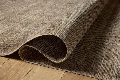 Loloi Amber Lewis Molly Collection MOL-07 Tobacco/Sage 5'-3" x 7'-9" Low Pile Area Rug