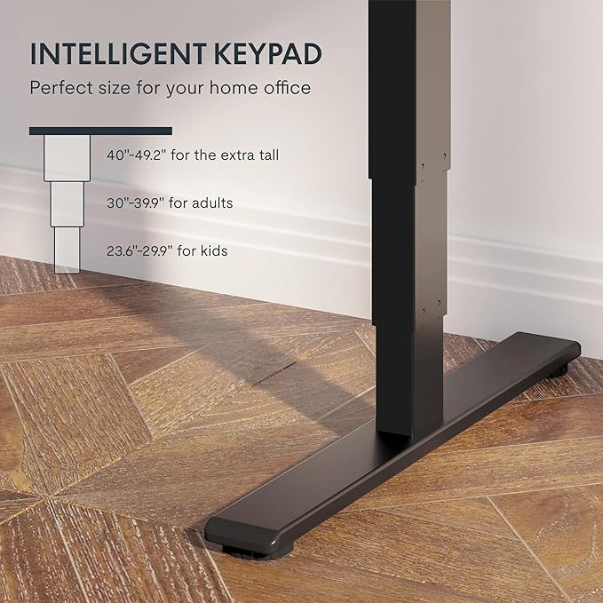 FLEXISPOT E6 Standing Desk 3 Stages Dual Motor Electric 60x24 Inch Whole-Piece Board Height Adjustable Electric Sit Stand Desk(Black Frame + Maple Desktop, 2 Packages)