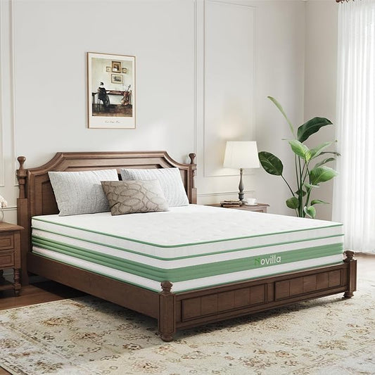 Novilla King Size Mattress 14 inch, King Size Hybrid Mattress in a Box with Motion Isolation,Gel Memory Foam with Pocket Springs for Support & Pressure Relief, Medium Firm Pillow Top Mattresses