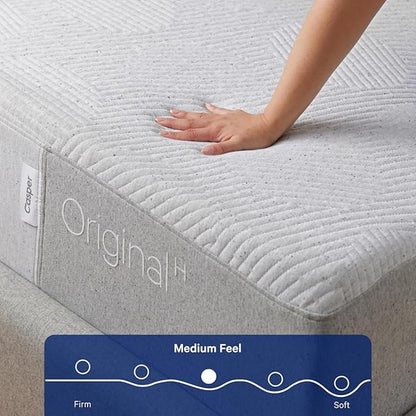 Casper Sleep Original Hybrid California King Mattress – Medium Feel with Zoned Support – Motion Isolation – Breathable, Cooling Memory Foam – 100-Night Trial – CertiPUR-US