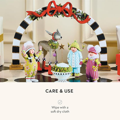 MACKENZIE-CHILDS Patience Brewster Carolers Figure Set, Cute Christmas Figurine Home Decor, 6 Pieces