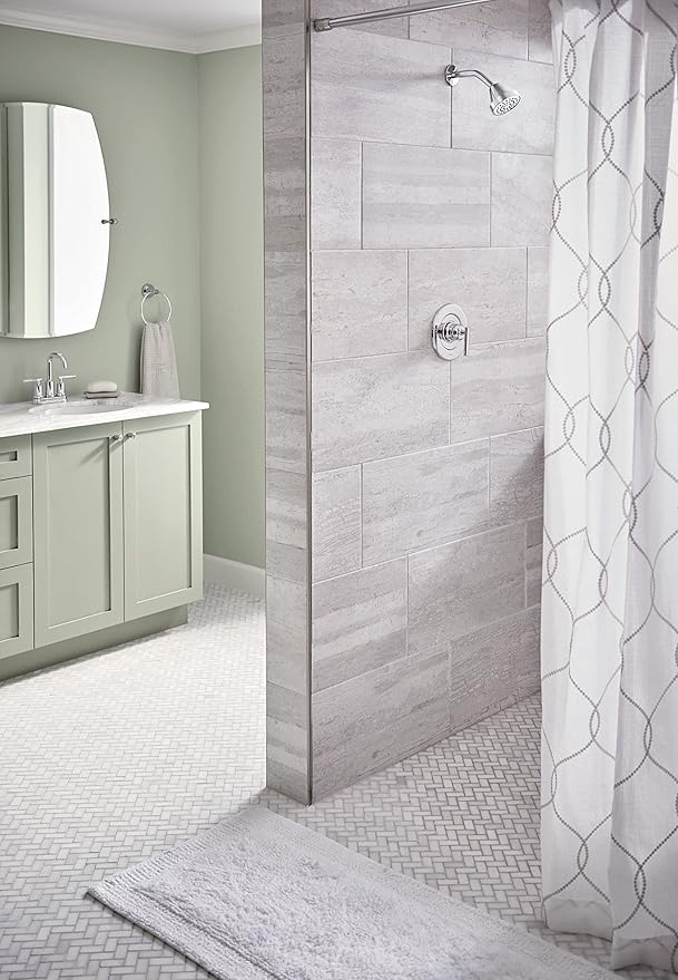 Moen Gibson Chrome Two-Handle Centerset High Arc Modern Bathroom Faucet with Drain Assembly, 6150
