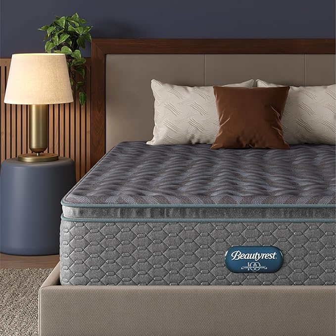 Beautyrest Days End Medium Firm Pillow Top 14.75" Mattress - Full - Cooling Tech, Supportive Durable Pocketed Coils, Pressure Relief, Motion Separation; 100 Night Sleep Trial and 10 Year Warranty