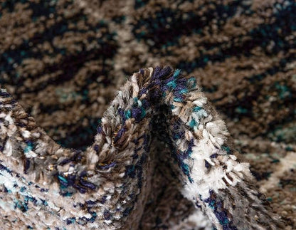 Unique Loom Trellis Frieze Collection Area Rug - Geometric (6' Round, Blue Multi/ Ivory)