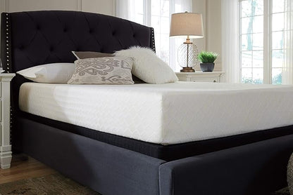 Signature Design by Ashley Full Size Chime 10 Inch Medium Firm Memory Foam Mattresswith Green Tea & Charcoal Gel for Pressure Relief, Fiberglass Free, Mattress In A Box