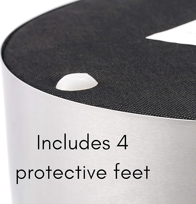BIRDROCK HOME Round Ottoman Foot Stool – Soft Padded Modern Stool Design – Ideal for Living Room, Bedroom – Compact Footrest, Vanity Chair, Small Furniture – Foam Seating, Decorative Accent (Grey)