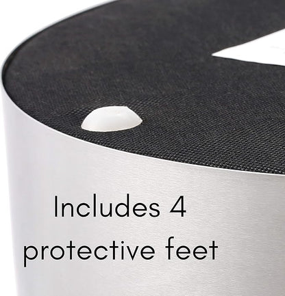 BIRDROCK HOME Round Ottoman Foot Stool – Soft Padded Modern Stool Design – Ideal for Living Room, Bedroom – Compact Footrest, Vanity Chair, Small Furniture – Foam Seating, Decorative Accent (Grey)