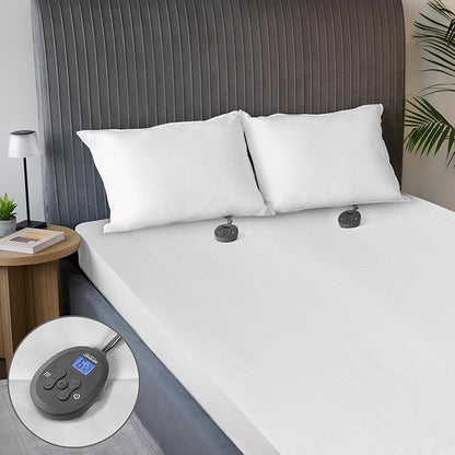 Sunbeam Electric Heated Mattress Pad Restful Quilted Extra-Cozy Fabric 12 Heat Settings 12-Hour Auto Shut-Off Deep Pocket Fit Machine Washable Queen 80" x 60"