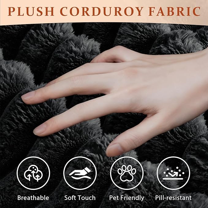 114" Cloud Boneless Sectional Couches for Living Room, Modular Sectional Sofa with Cup Holder, Cozy Fluffy L Shaped Deep Seat Couch with Storage Pocket, No Assembly Required, Dark Black