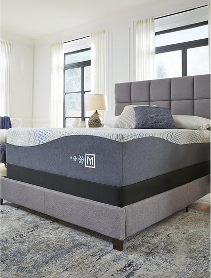 Signature Design by Ashley 10" Mattress Box Spring with Metal Foundation, Sturdy and Durable, Ready to Assemble, Parts and Tools Included, Cal King, Removable Black Fabric Cover