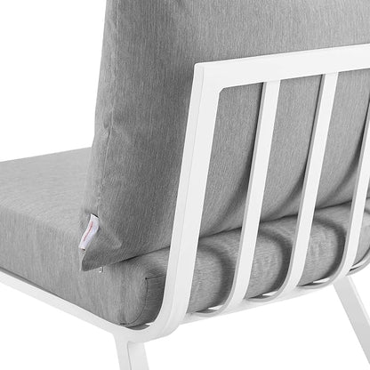 Modway Riverside Outdoor Furniture, 5-Piece Set, White Gray