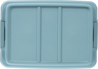 Hefty HI-RISE 18 Qt Plastic Storage Bins with Lids, 8 Pack Clear Stackable Containers with Secure Latching Handles, Under Bed Storage Boxes for Clothes, Shoes, Toys, Closet Organization