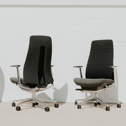 Haworth Fern Ergonomic Office Chair – Stylish and Innovative Desk Chair with Digital Knit Finish - with Lumbar Support (Heathered Grey)