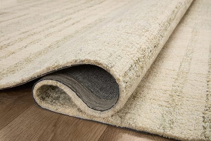 Loloi Chris Loves Julia Chris Collection CHR-02 Natural/Sage 2'-6'' x 11'-6'', .50" Pile Height, Runner Rug