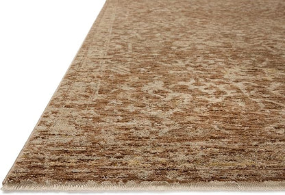 Loloi Magnolia Home by Joanna Gaines Junie Collection JUE-01 Clay/Natural 2'-0" x 3'-0", .38" Pile Height, Accent Rug
