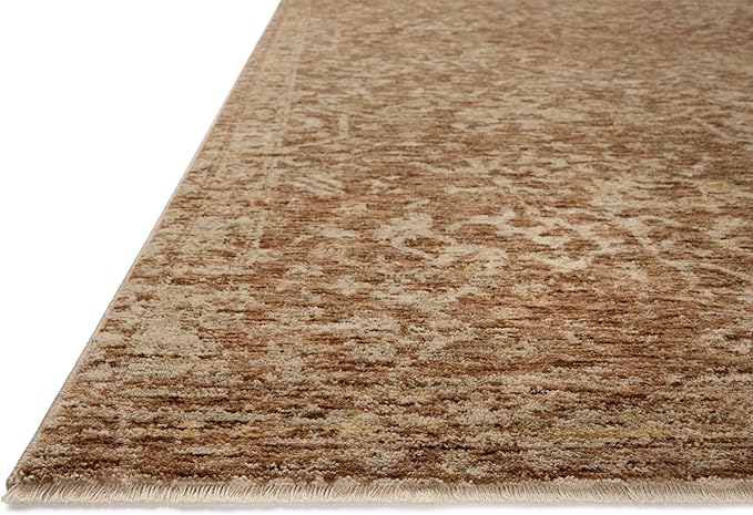 Loloi Magnolia Home by Joanna Gaines Junie Collection JUE-01 Clay/Natural 3'-11" x 5'-7", .38" Pile Height, Accent Rug