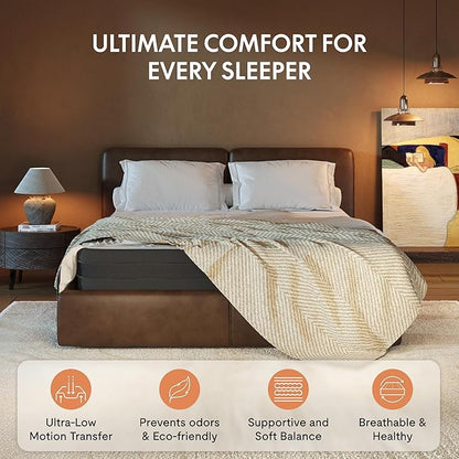 FLEXISPOT 12'' Twin Size Cooling Gel Memory Foam Mattress, Viscose from Bamboo, Medium Firm, 10-Year Warranty, Mattress-in-A-Box, Certi-PUR & Oeko-TEX Certified, Washable, Fire-Resistant.