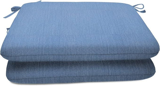 Sunbrella Patio Cushions - (2 Pack) - 18" W x 18" L x 2.5" T, Outdoor Chair Cushion with Comfort, Style & Durability Designed for Outdoor Living - Made in The USA