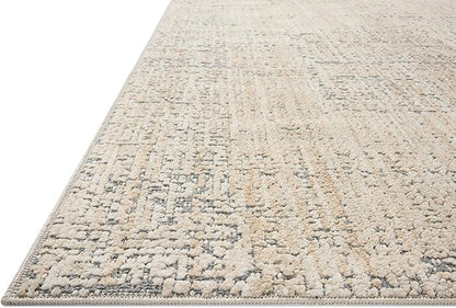 Loloi Amber Lewis Bexley Collection BEX-03 Natural/Slate 5'-0" x 7'-6" Area Rug Neutral, Textured, Living, Bedroom, Dining, Carpet