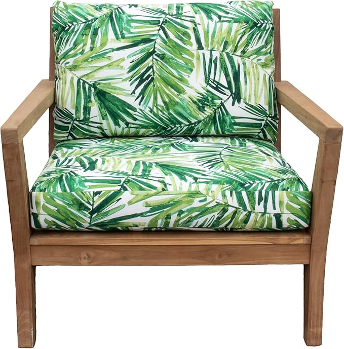 Tommy Bahama Deep Seating Lounge Cushion, 26" X 30" X 4", Coastal Palm Green Leaf