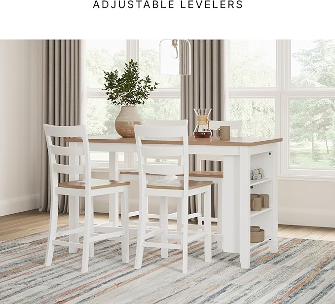 Signature Design by Ashley Torjin Industrial Counter Height Stool, 2 Count, Gray