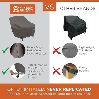 Classic Accessories Ravenna Water-Resistant 76 Inch Patio Sofa/Loveseat Cover, Patio Furniture Covers