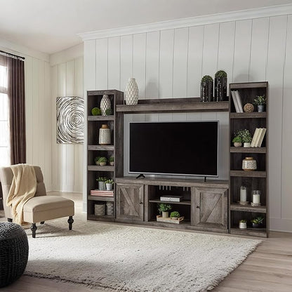 Signature Design by Ashley Wynnlow Farmhouse 4-Piece Entertainment Center for TVs up to 69", Gray